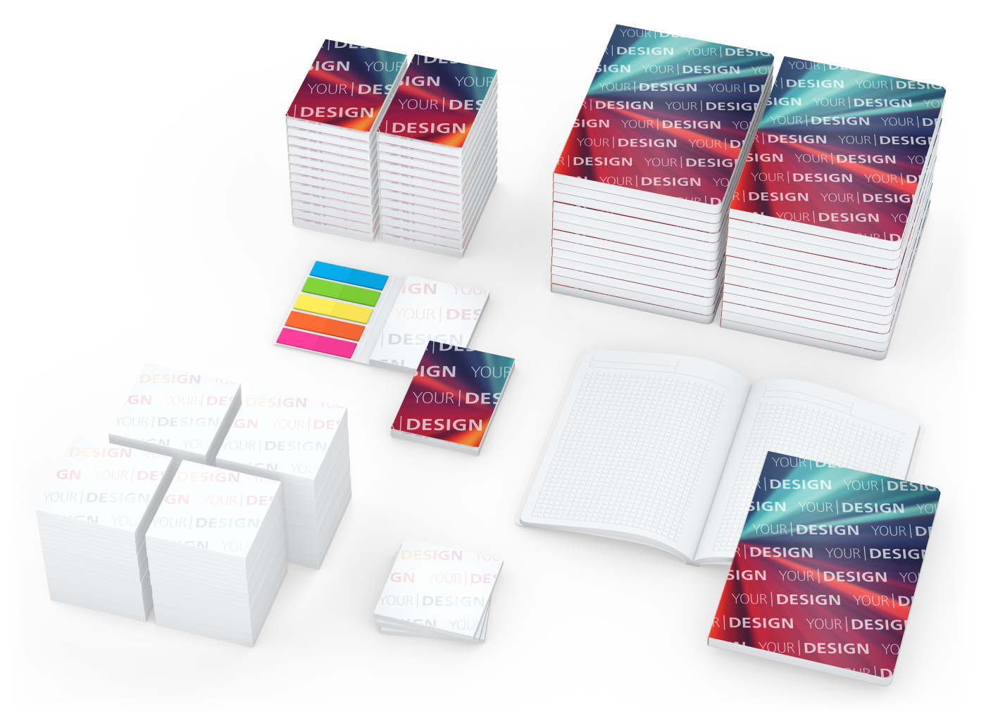 Spar-Set Soft-Notes XL 600 Haftnotizen Notizbücher mit Softcover