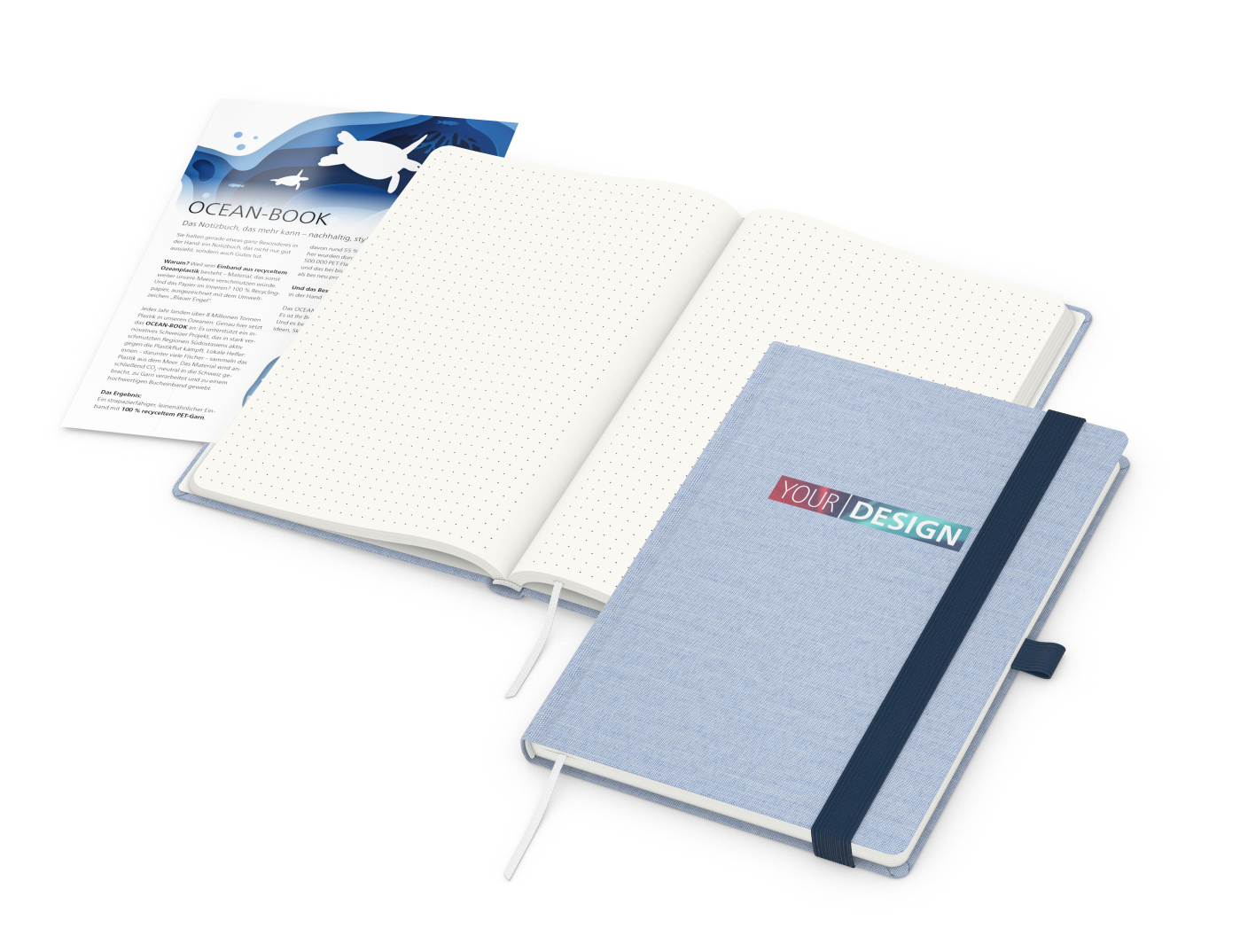 Notizbuch Ocean-Book RECYCLING rPET-Hardcover farbig A5
