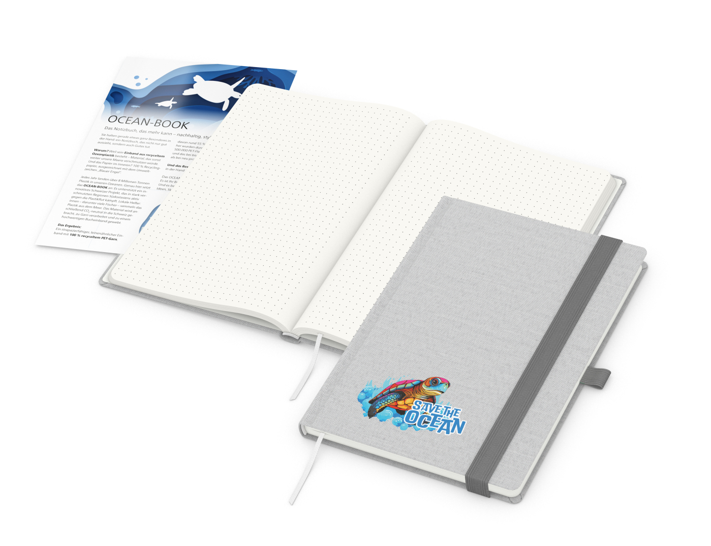 Notizbuch Ocean-Book RECYCLING rPET-Hardcover farbig A5