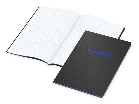 Notizbuch Tablet-Book Farbschnitt Naturkarton-Softcover schwarz