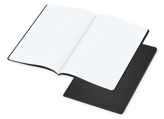 Notizbuch Tablet-Book Farbschnitt Naturkarton-Softcover schwarz