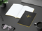 Notizbuch Tablet-Book Farbschnitt Naturkarton-Softcover schwarz