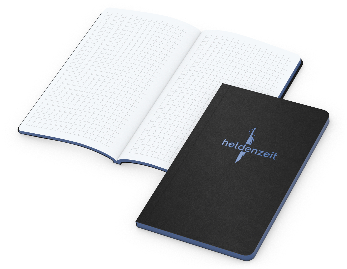 Notizbuch Tablet-Book Farbschnitt Naturkarton-Softcover schwarz