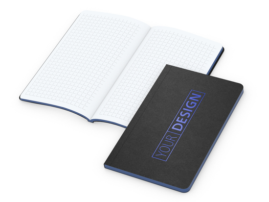 Notizbuch Tablet-Book Farbschnitt Naturkarton-Softcover schwarz