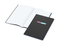 Notizbuch Tablet-Book Farbschnitt Naturkarton-Softcover schwarz, Papierformat/Lineatur DIN A4 / Punktraster, Farbschnitt/Logodruck mittelblau/4farbig
