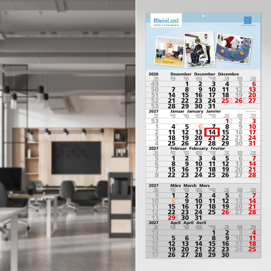 5-Monatskalender Einblatt Quintus 5 EXPRESS Monate gleich groß