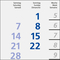 3-Monatskalender Einblatt Logic 3 Post A EXPRESS Design-Kalendarium