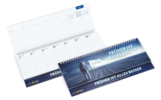 Tisch-Querkalender Master EXPRESS 1 Woche = 2 Seiten 8–21 Uhr