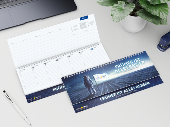 Tisch-Querkalender Master EXPRESS 1 Woche = 2 Seiten 8–21 Uhr