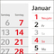 4-Monatskalender Einblatt Konzept 4 Post EXPRESS mit Streifenkalendarium