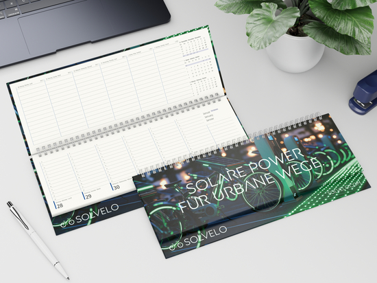 Tisch-Querkalender Compact RECYCLING 1 Woche = 2 Seiten 8–20 Uhr