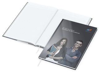 Notizbuch Note-Book Ecken spitz Hardcover individuell bedruckt