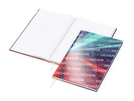 Notizbuch Note-Book Ecken spitz Hardcover individuell bedruckt
