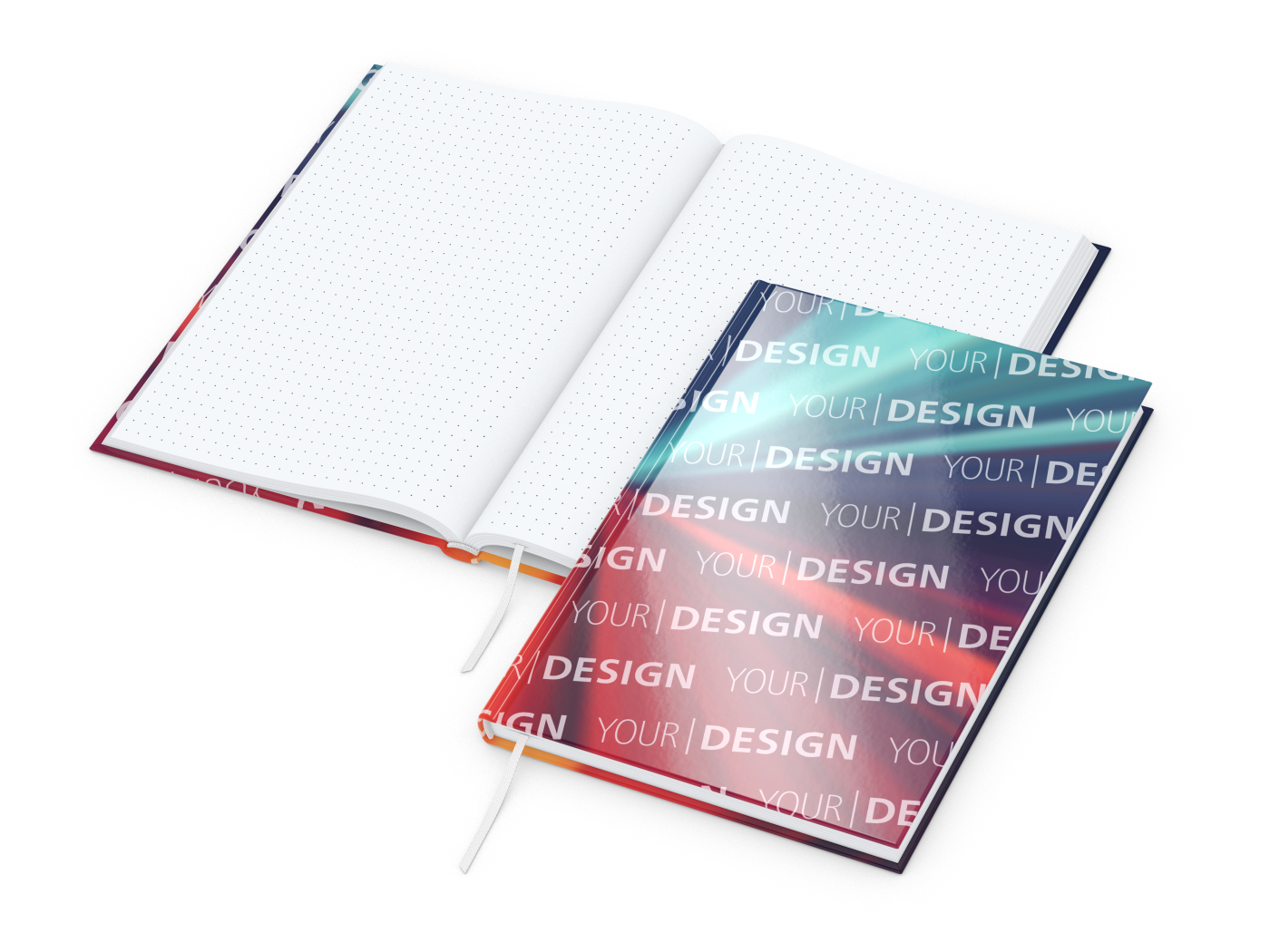 Notizbuch Note-Book Ecken spitz Hardcover individuell bedruckt