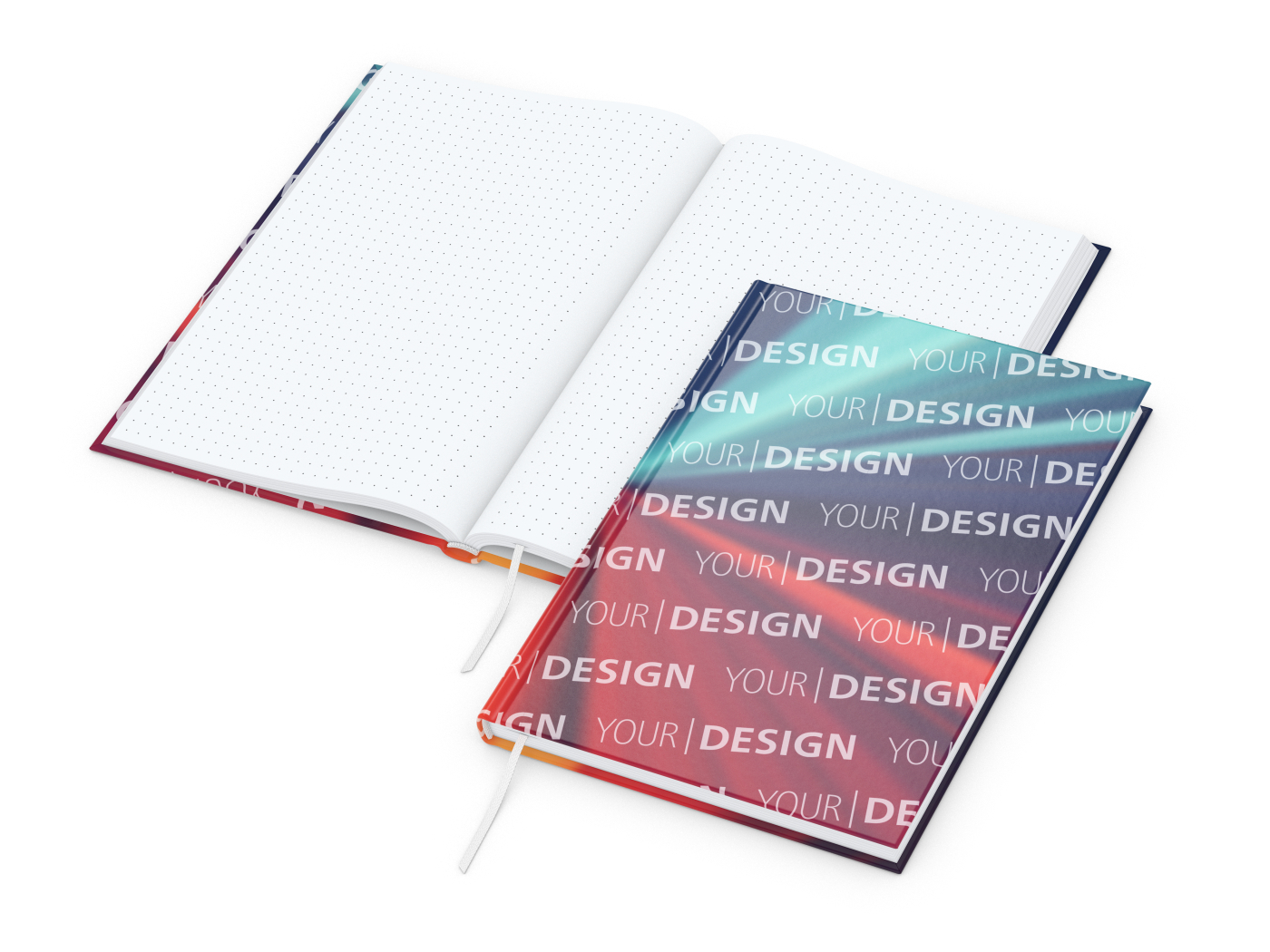 Notizbuch Note-Book Ecken spitz Hardcover individuell bedruckt