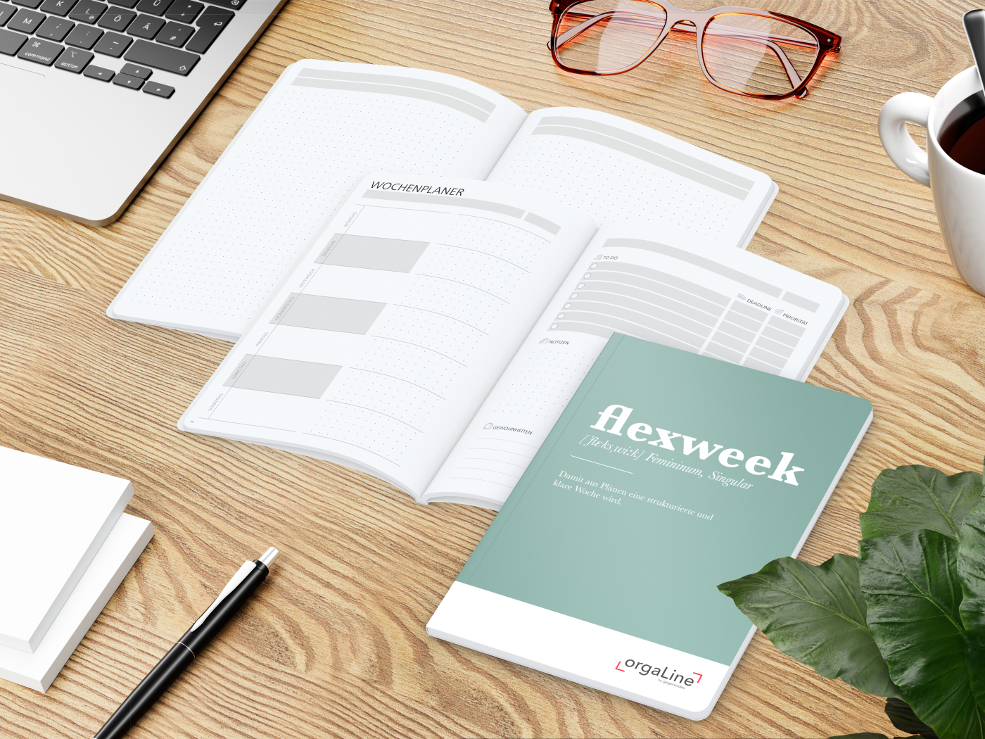 Wochenplaner Softcover orgaLine Flexweek To-dos Notizen Habit-Tracker