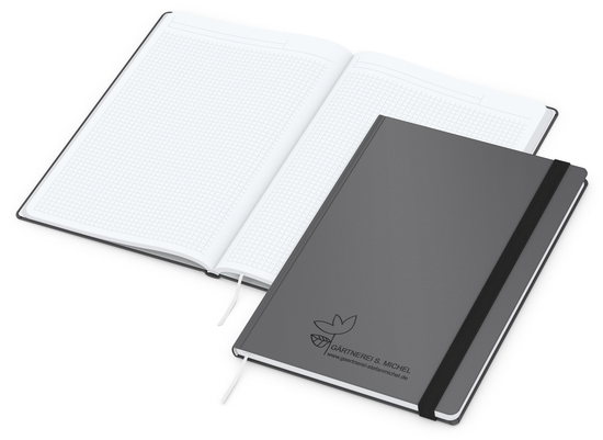 Notizbuch Hardcover Smart-Book Gummiband breit