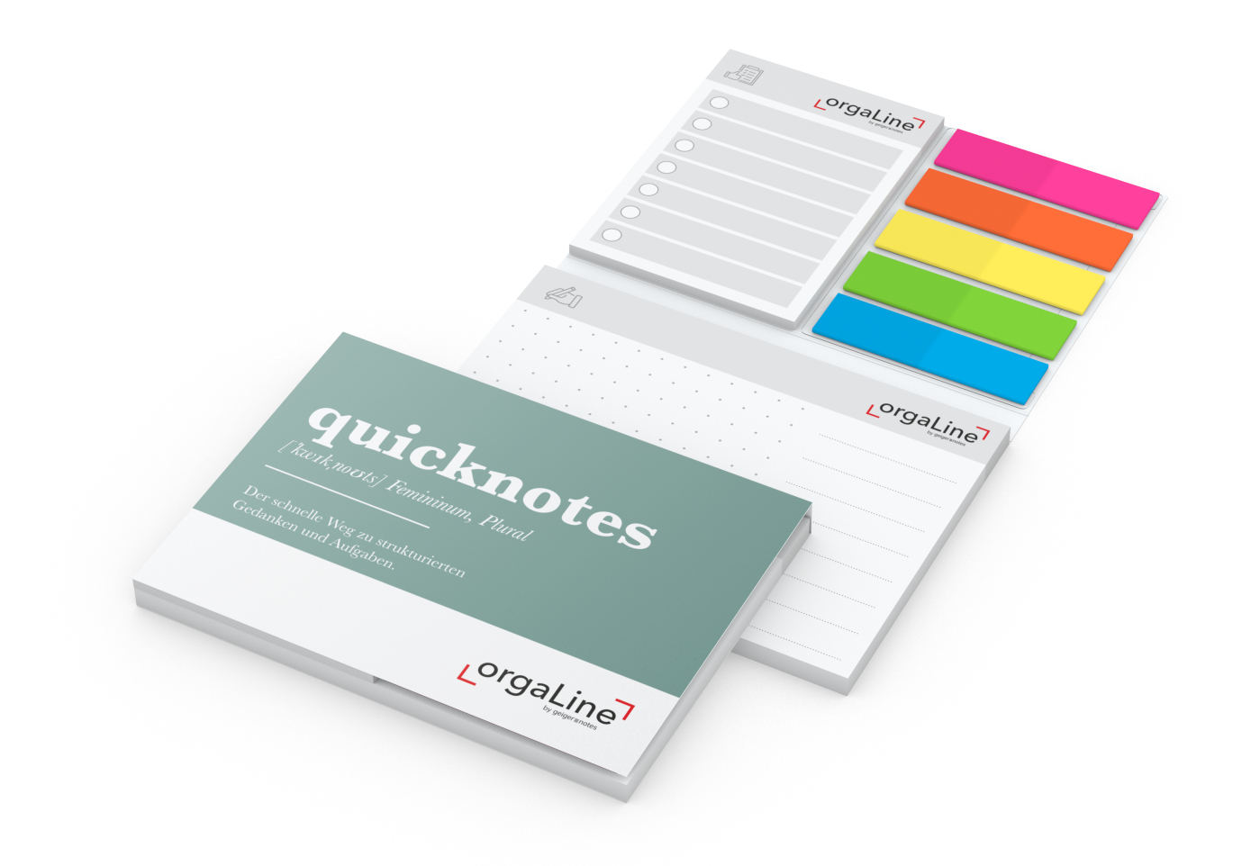 Haftnotiz-Set orgaLine Quicknotes To-dos Notizen