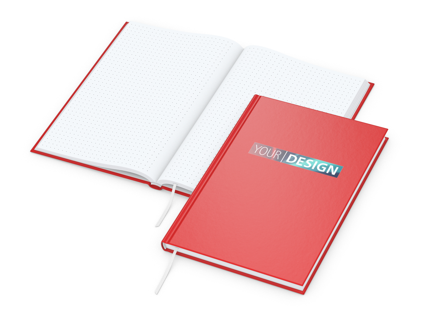 Notizbuch Note-Book Ecken spitz Hardcover matt-farbig