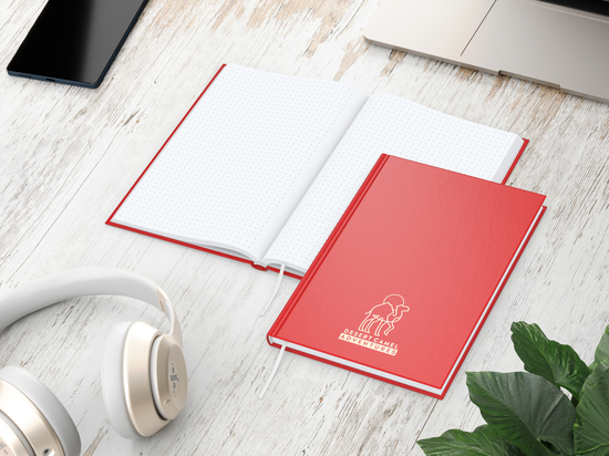 Notizbuch Note-Book Ecken spitz Hardcover matt-farbig