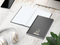 Notizbuch Note-Book Ecken spitz Hardcover matt-farbig