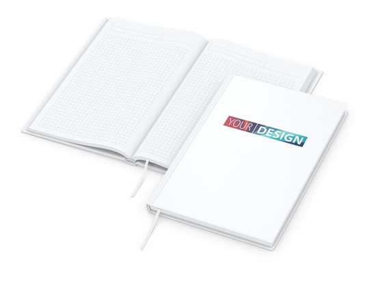 Notizbuch Note-Book Ecken spitz Hardcover matt-farbig