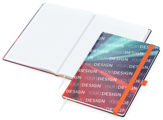 Notizbuch Match-Book Papier-Hardcover individuell bedruckt