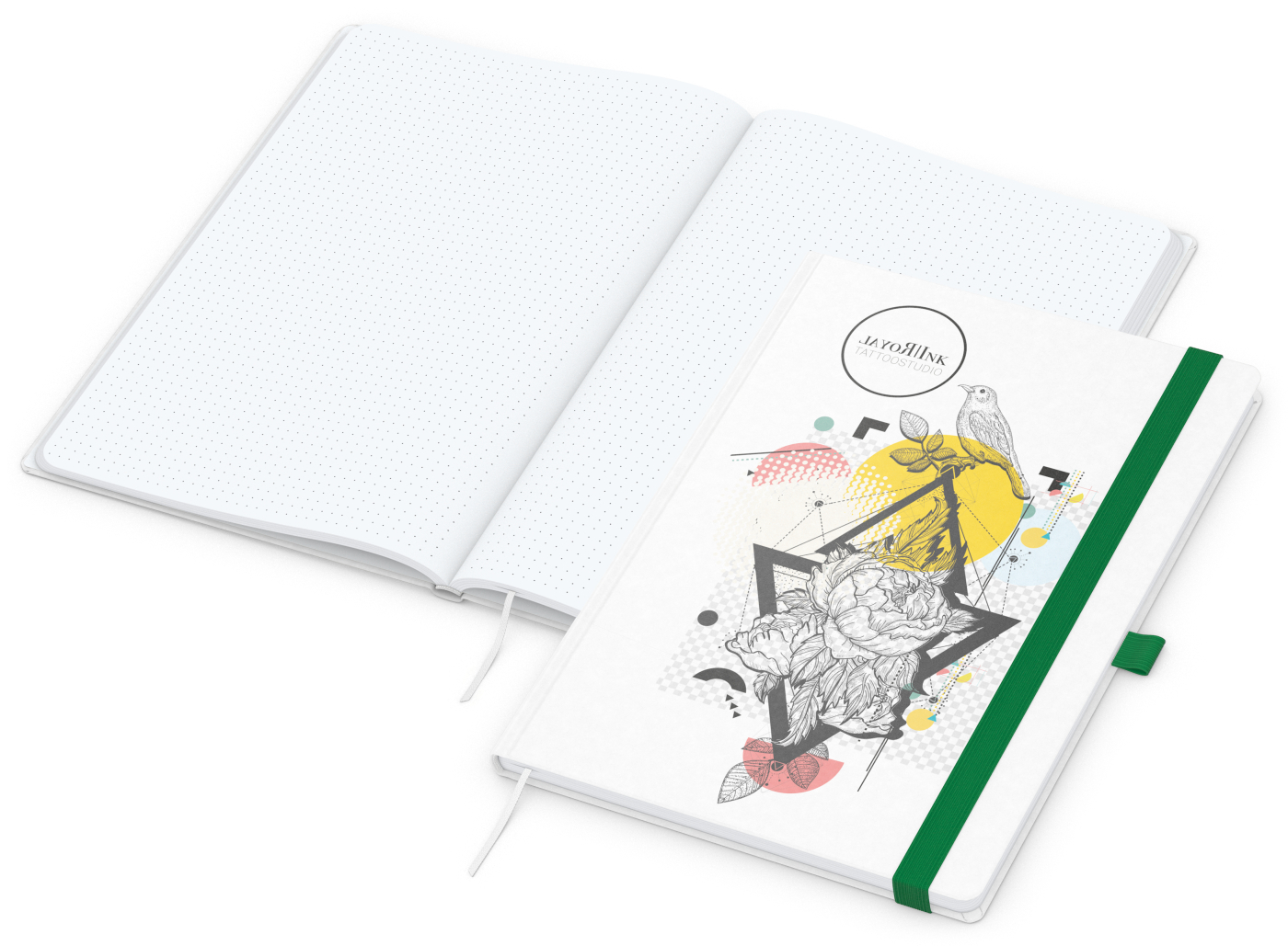 Notizbuch Match-Book Naturpapier-Hardcover individuell bedruckt