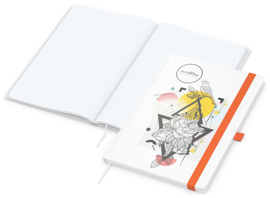 Notizbuch Match-Book Naturpapier-Hardcover individuell bedruckt