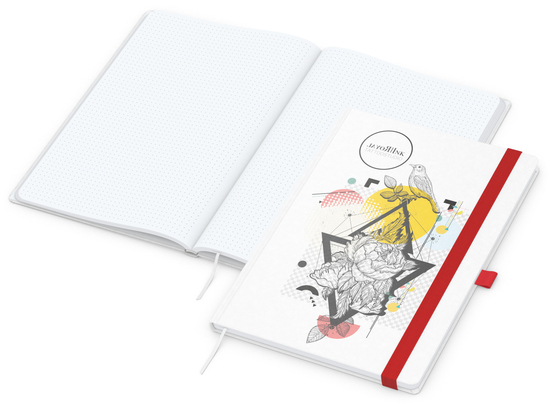 Notizbuch Match-Book Naturpapier-Hardcover individuell bedruckt