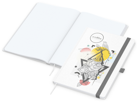 Notizbuch Match-Book Naturpapier-Hardcover individuell bedruckt
