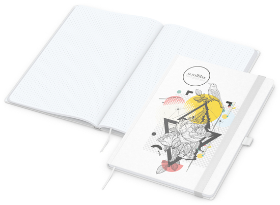 Notizbuch Match-Book Naturpapier-Hardcover individuell bedruckt