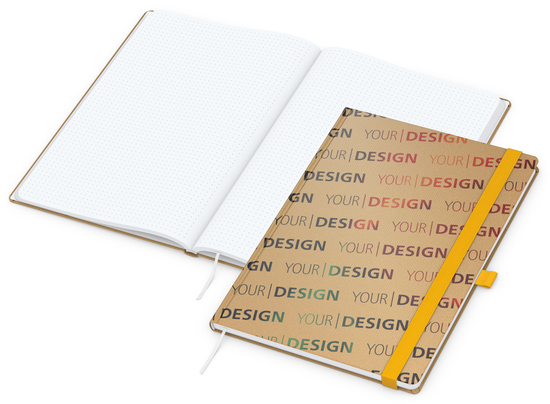 Notizbuch Match-Book Naturpapier-Hardcover individuell bedruckt
