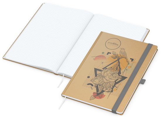 Notizbuch Match-Book Naturpapier-Hardcover individuell bedruckt