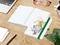 Notizbuch Match-Book Naturpapier-Hardcover individuell bedruckt