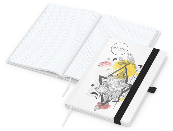 Notizbuch Match-Book Naturpapier-Hardcover individuell bedruckt
