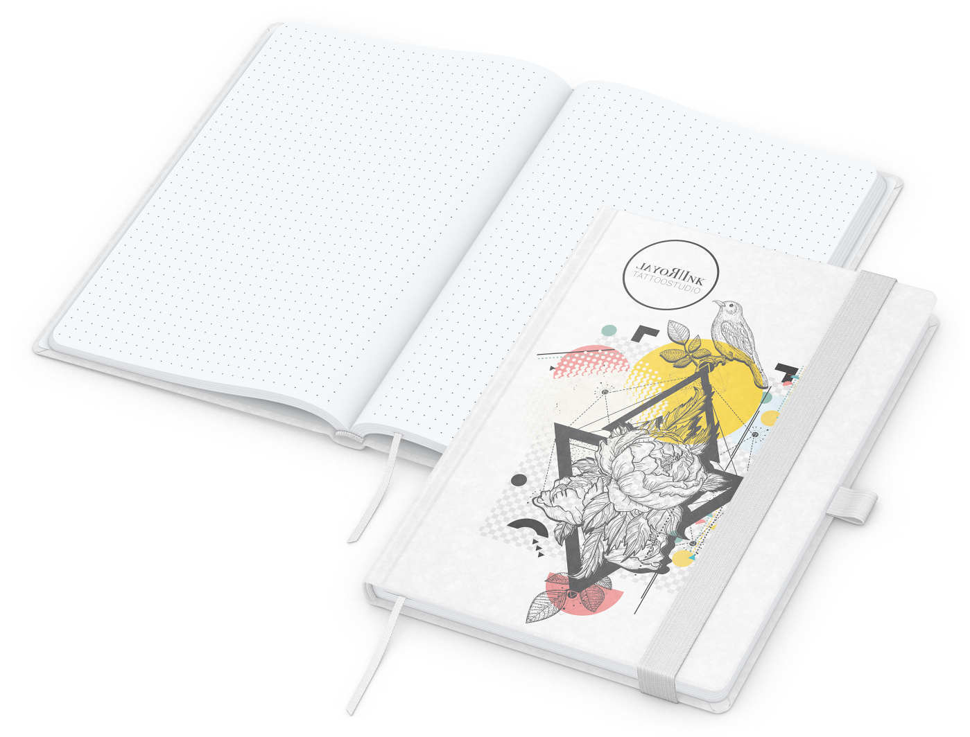 Notizbuch Match-Book Naturpapier-Hardcover individuell bedruckt