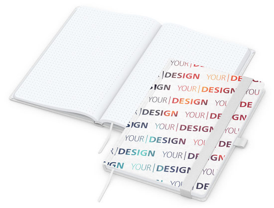 Notizbuch Match-Book Naturpapier-Hardcover individuell bedruckt