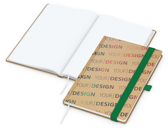 Notizbuch Match-Book Naturpapier-Hardcover individuell bedruckt