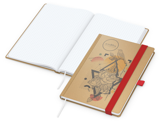 Notizbuch Match-Book Naturpapier-Hardcover individuell bedruckt