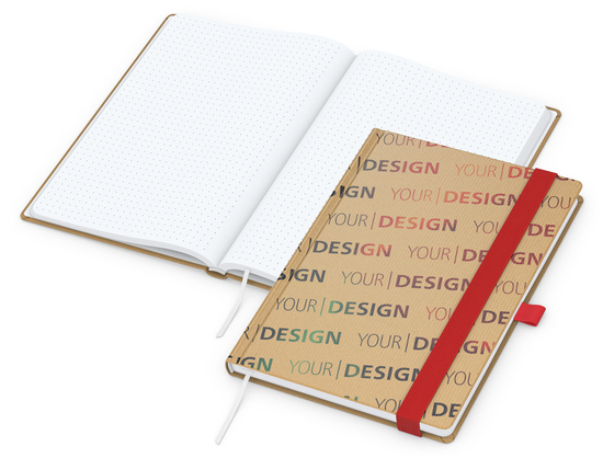 Notizbuch Match-Book Naturpapier-Hardcover individuell bedruckt