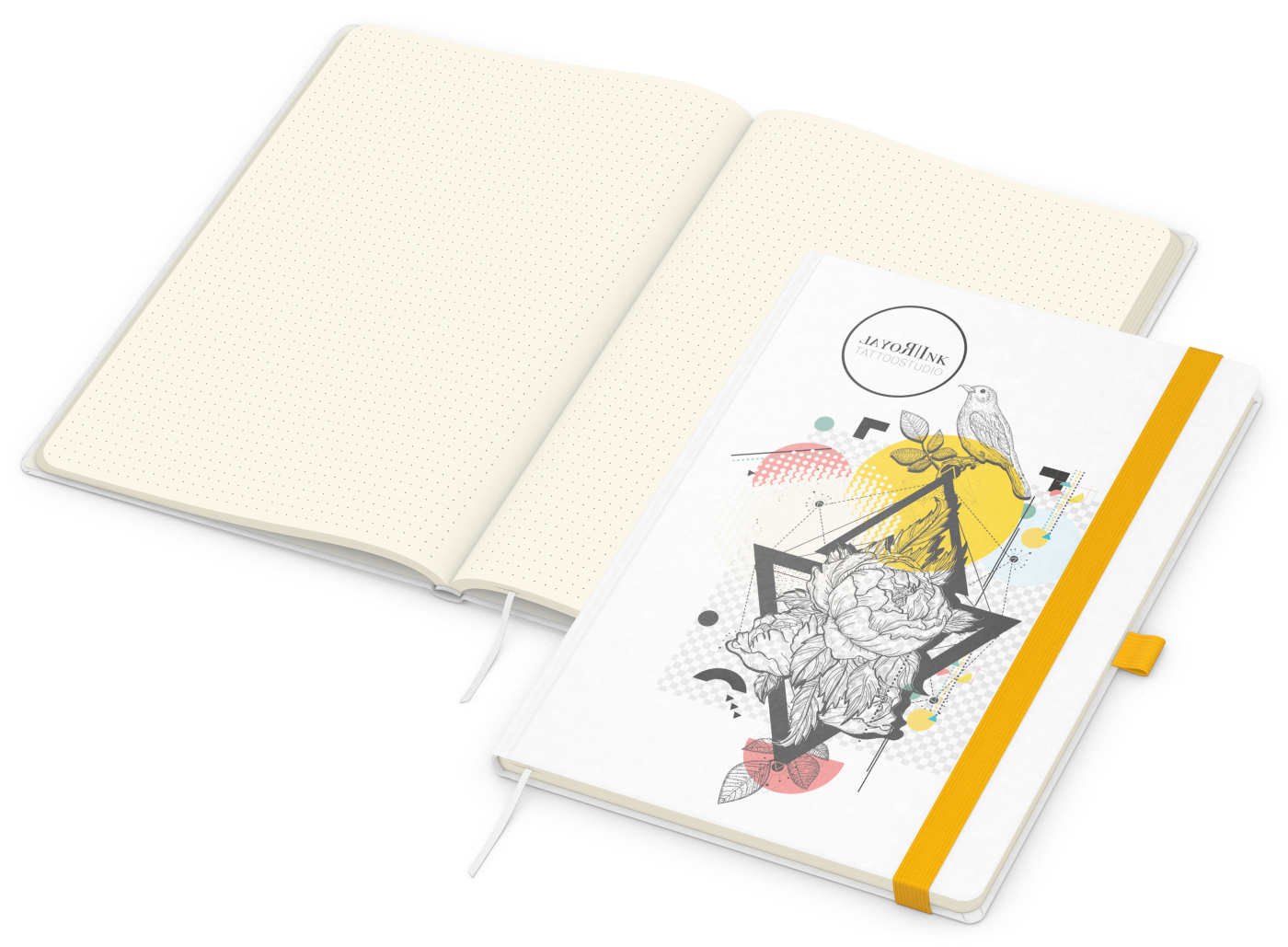 Notizbuch Match-Book Naturpapier-Hardcover individuell bedruckt