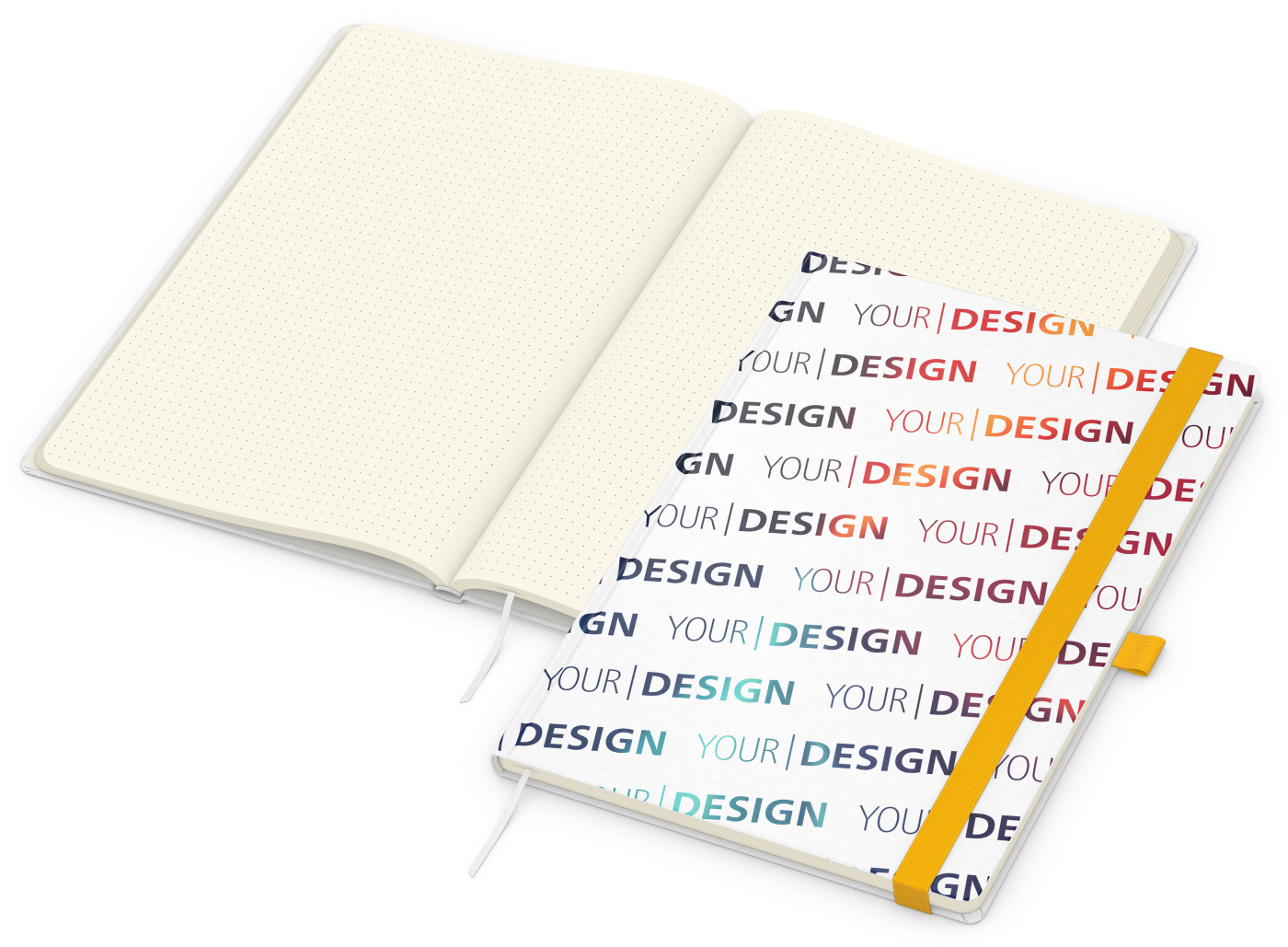 Notizbuch Match-Book Naturpapier-Hardcover individuell bedruckt
