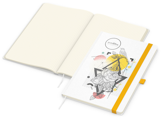 Notizbuch Match-Book Naturpapier-Hardcover individuell bedruckt