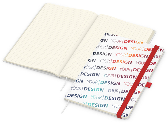 Notizbuch Match-Book Naturpapier-Hardcover individuell bedruckt