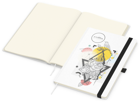 Notizbuch Match-Book Naturpapier-Hardcover individuell bedruckt