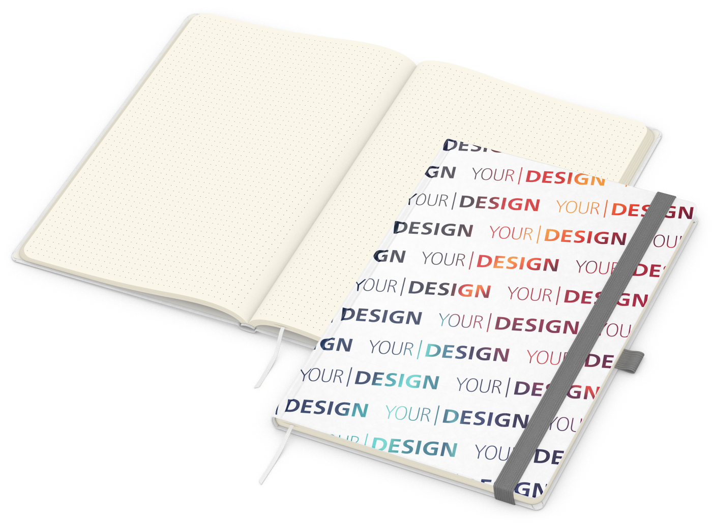 Notizbuch Match-Book Naturpapier-Hardcover individuell bedruckt