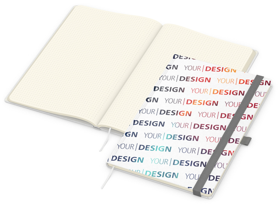 Notizbuch Match-Book Naturpapier-Hardcover individuell bedruckt