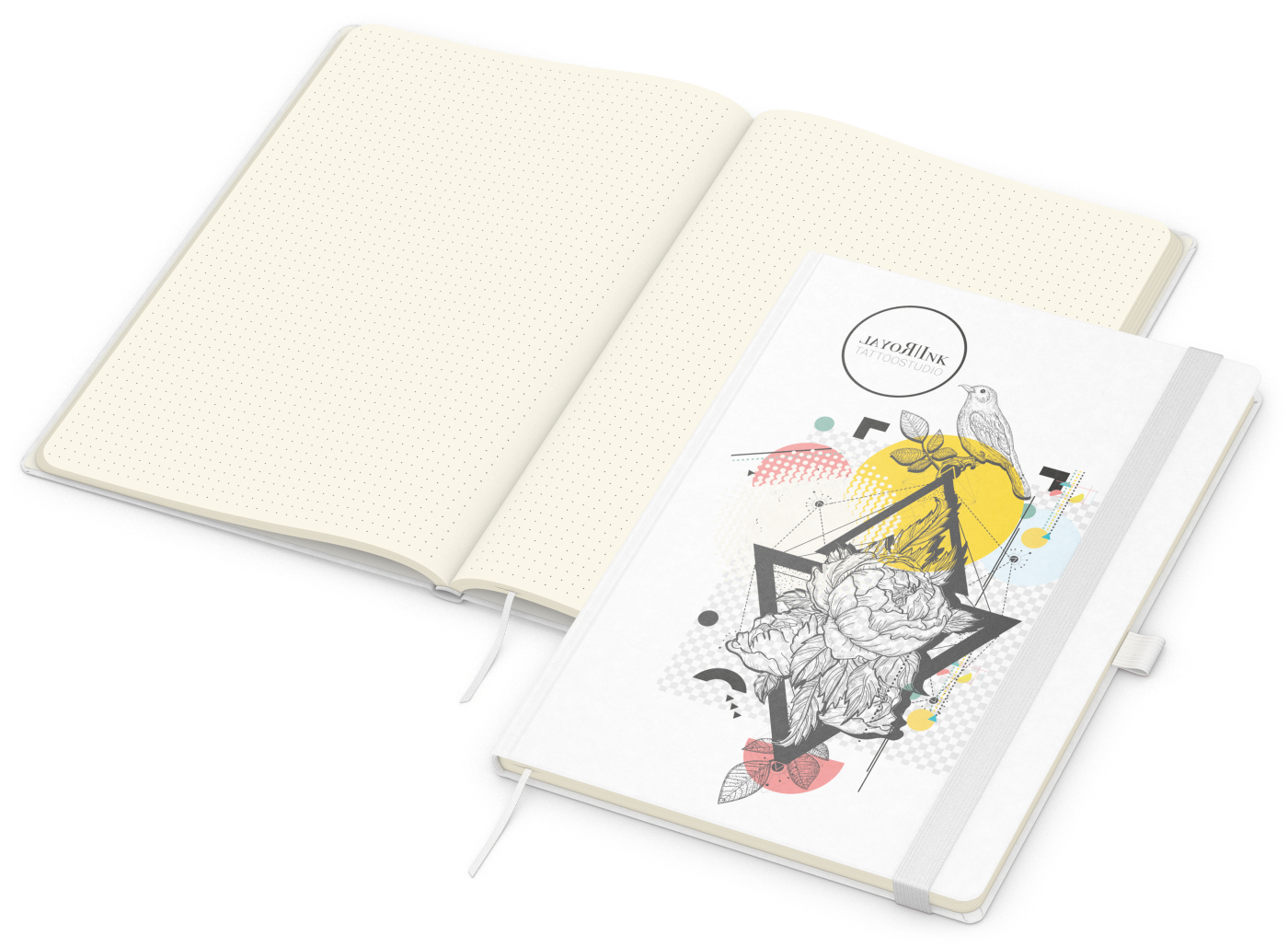 Notizbuch Match-Book Naturpapier-Hardcover individuell bedruckt