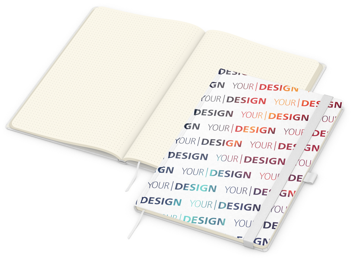 Notizbuch Match-Book Naturpapier-Hardcover individuell bedruckt